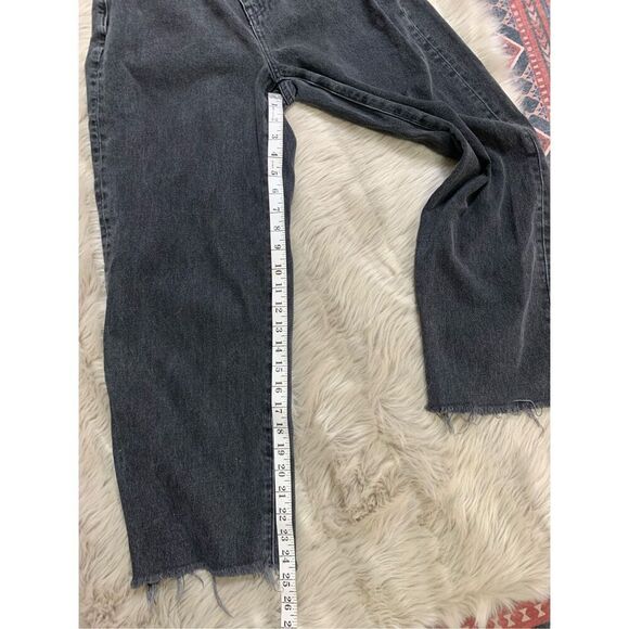 Madewell Baggy Straight Jean Raybard Wash Raw Hem Size 26 - Picture 7 of 8
